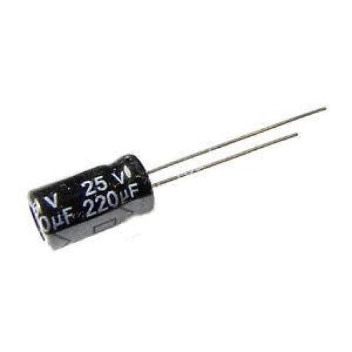 220uF 25V electrolytic capacitor