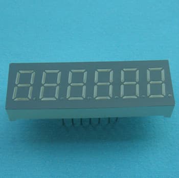 0.36 inches 6 digits seven segment