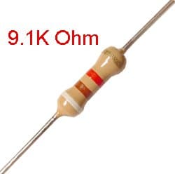9.1KΩ 1/4W resistor