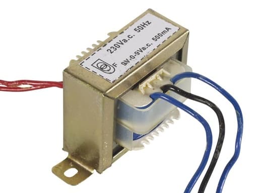 9V-0-9V 5w 3 wire Transformer