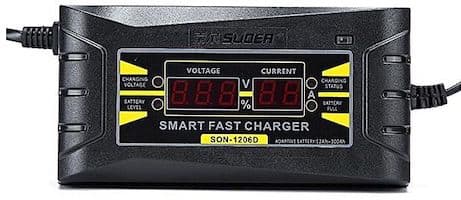 Suoer 1206D 12V 6A Portable Car Battery Charger With Digital Display
